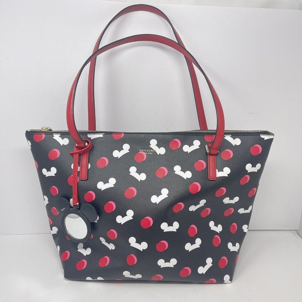 Kate Spade Disney Parks Mickey Mouse Ear Hat Large Tote Bag Purse Black 2019